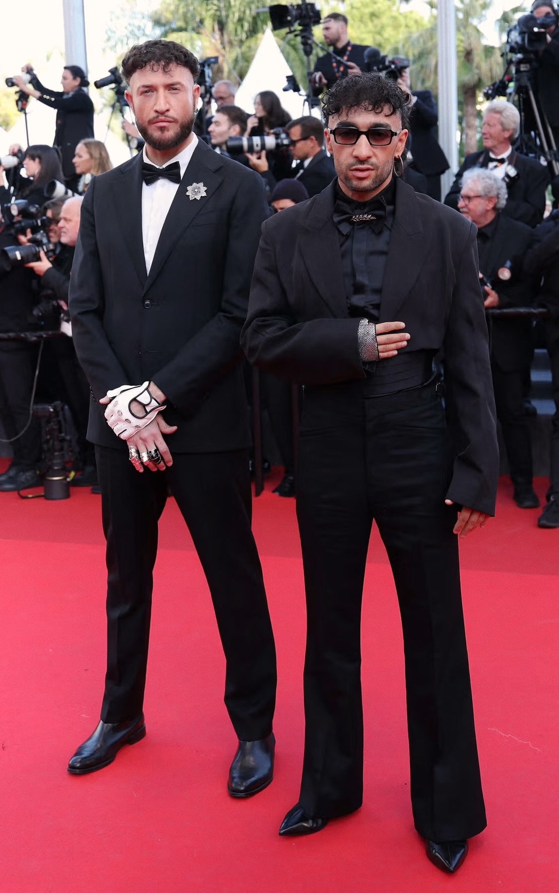 Sofiane Pamart avec Guillaume Héritier sur le tapis rouge du Festival de Cannes