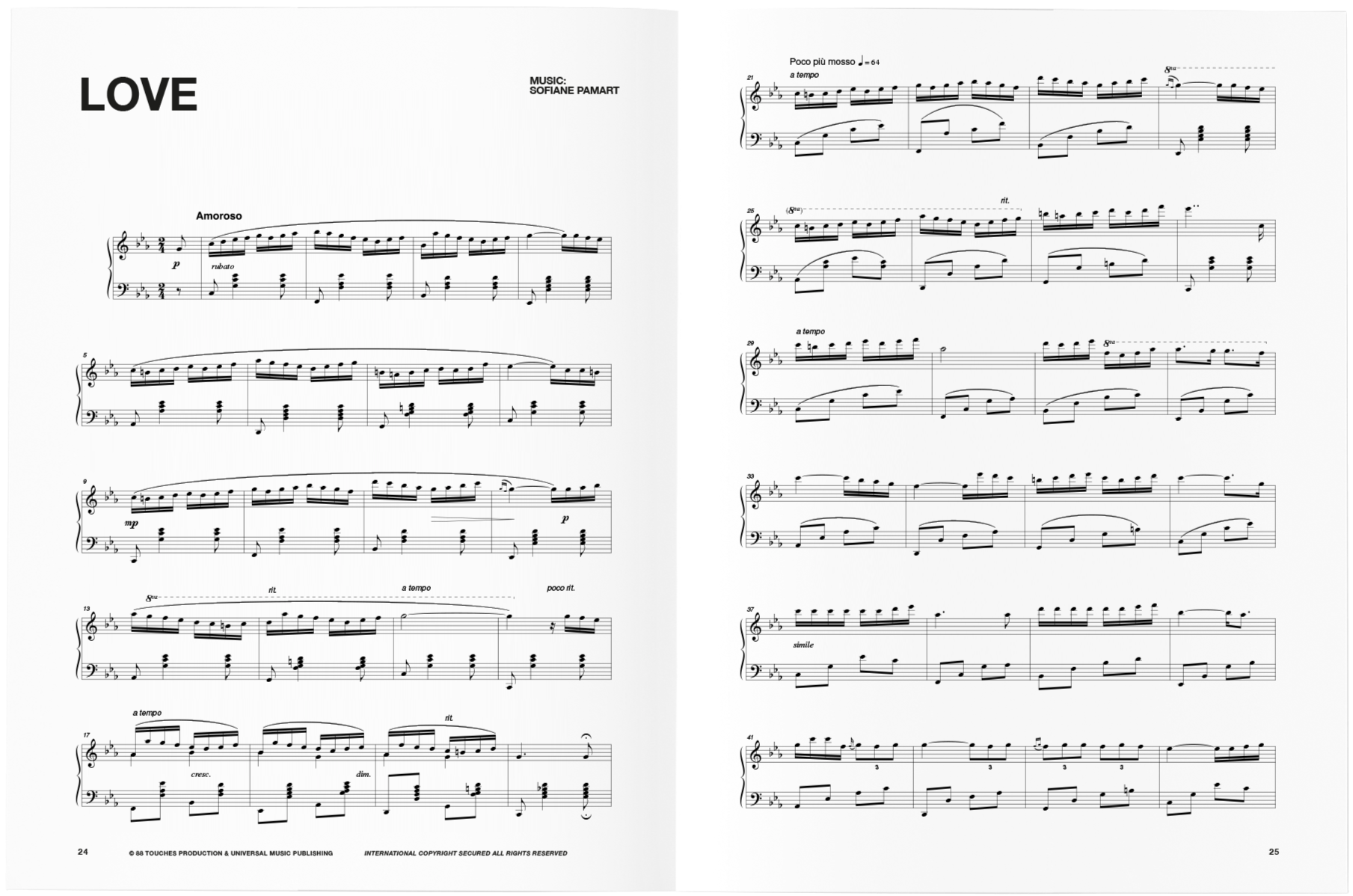 LETTER - PIANO SCORES